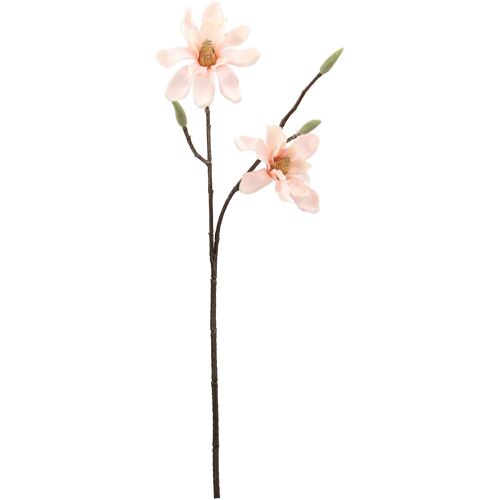 Magnolie Zweig Malin, 2 Blüten, 3 Knospen, L48cm, peach-rosa