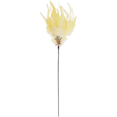 Plumes Galini à brancher, H15cm, connecteur de fil : env. 35 cm, jaune