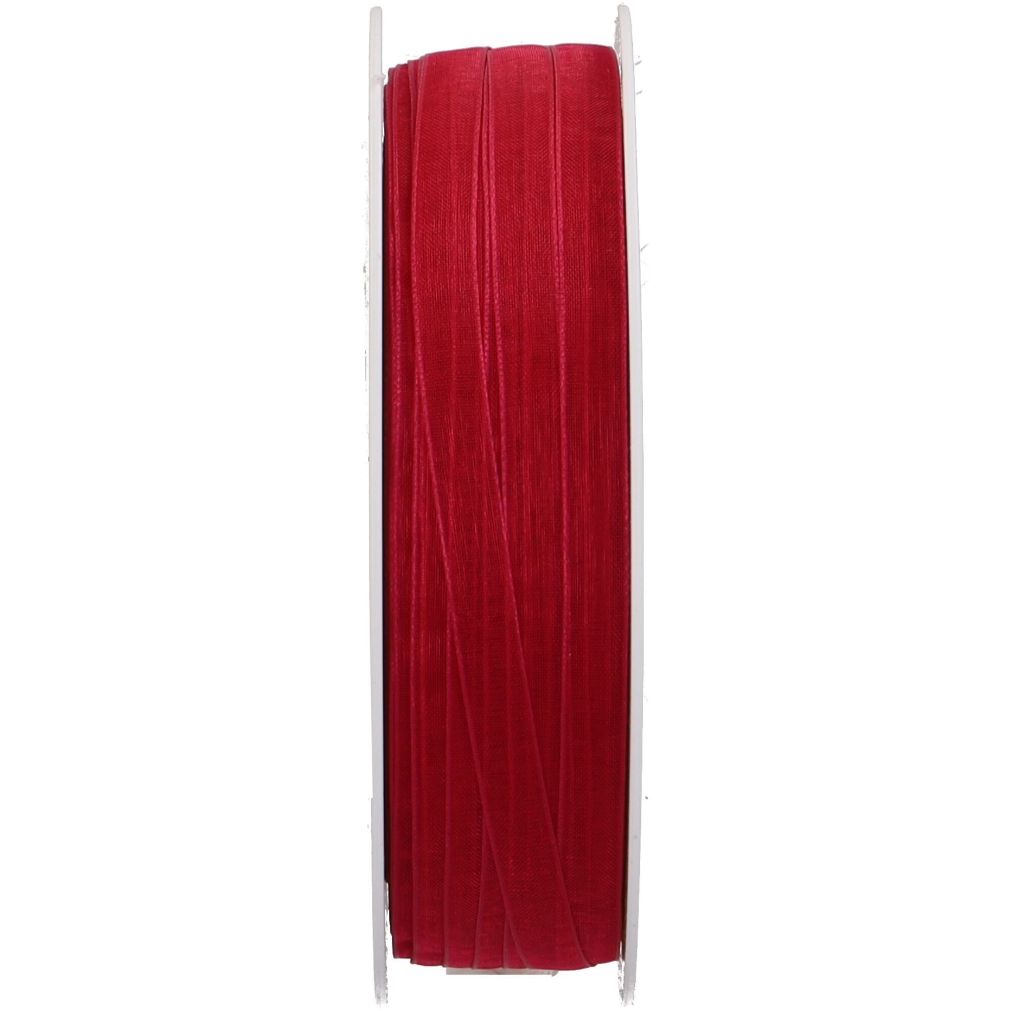 Organza Beauty, con cimosa, L7 mm, L50 m, rosa