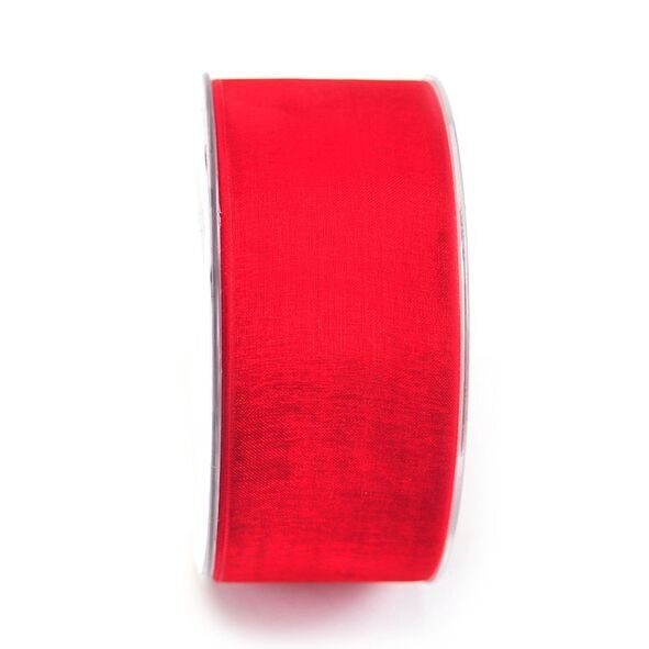 Organza Beauty, con cimosa, L40mm, L50m, rosso