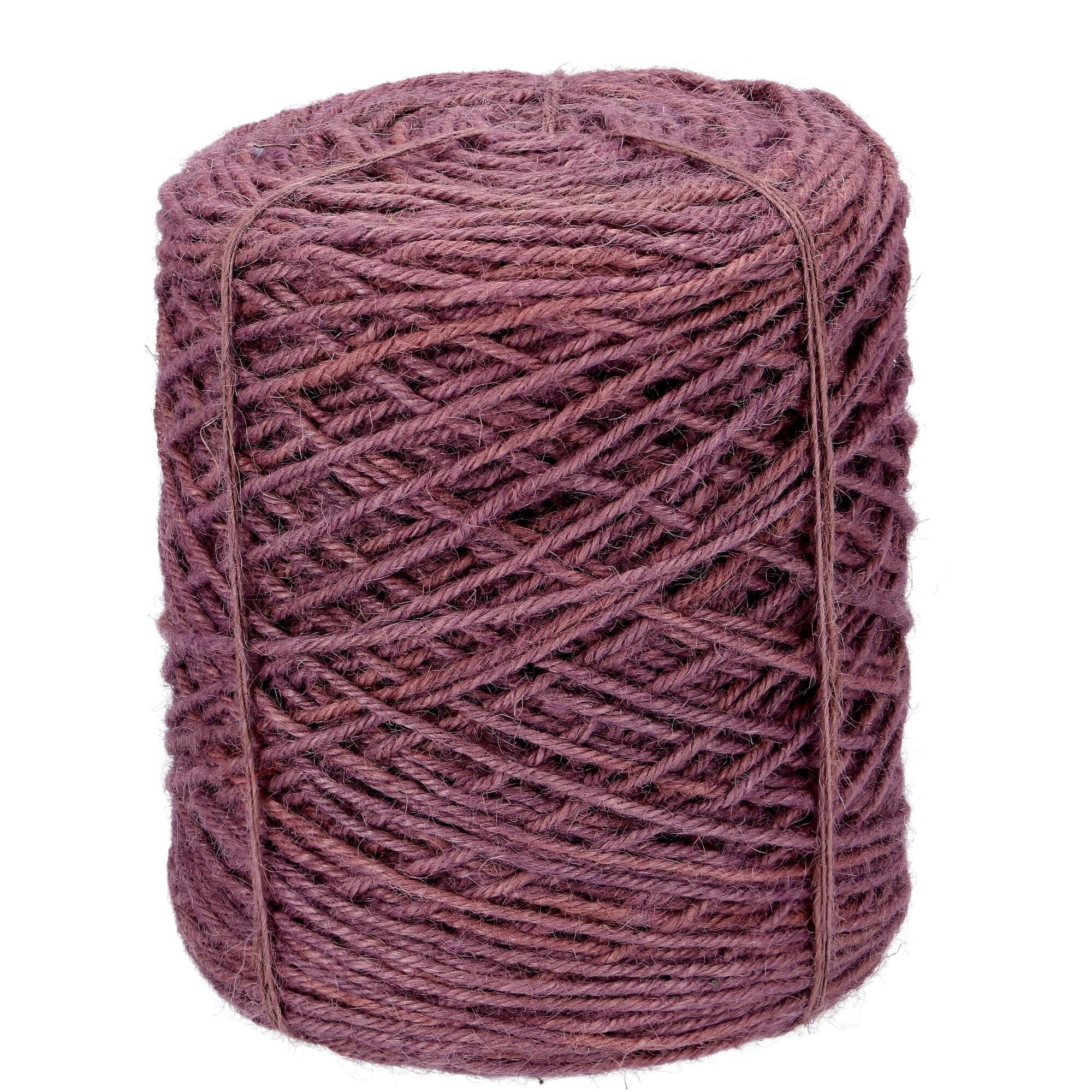 Jutekordel, D3,5mm, 1kg ca.450m, lavendel