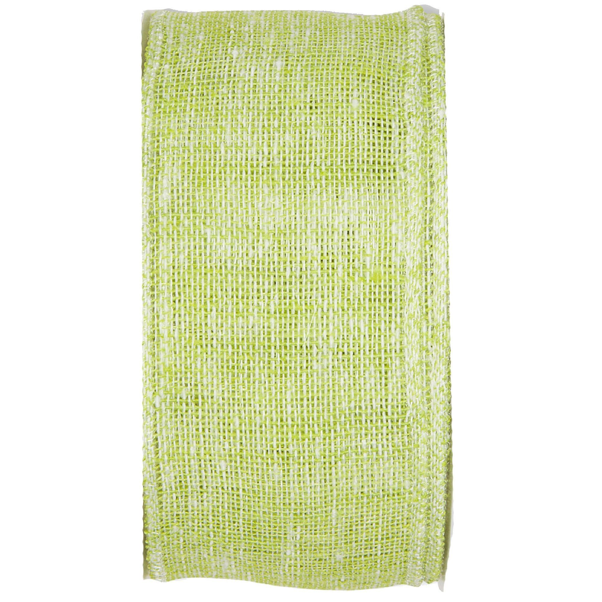 Nastro aspetto lino L 50 mm, L8 m, verde chiaro