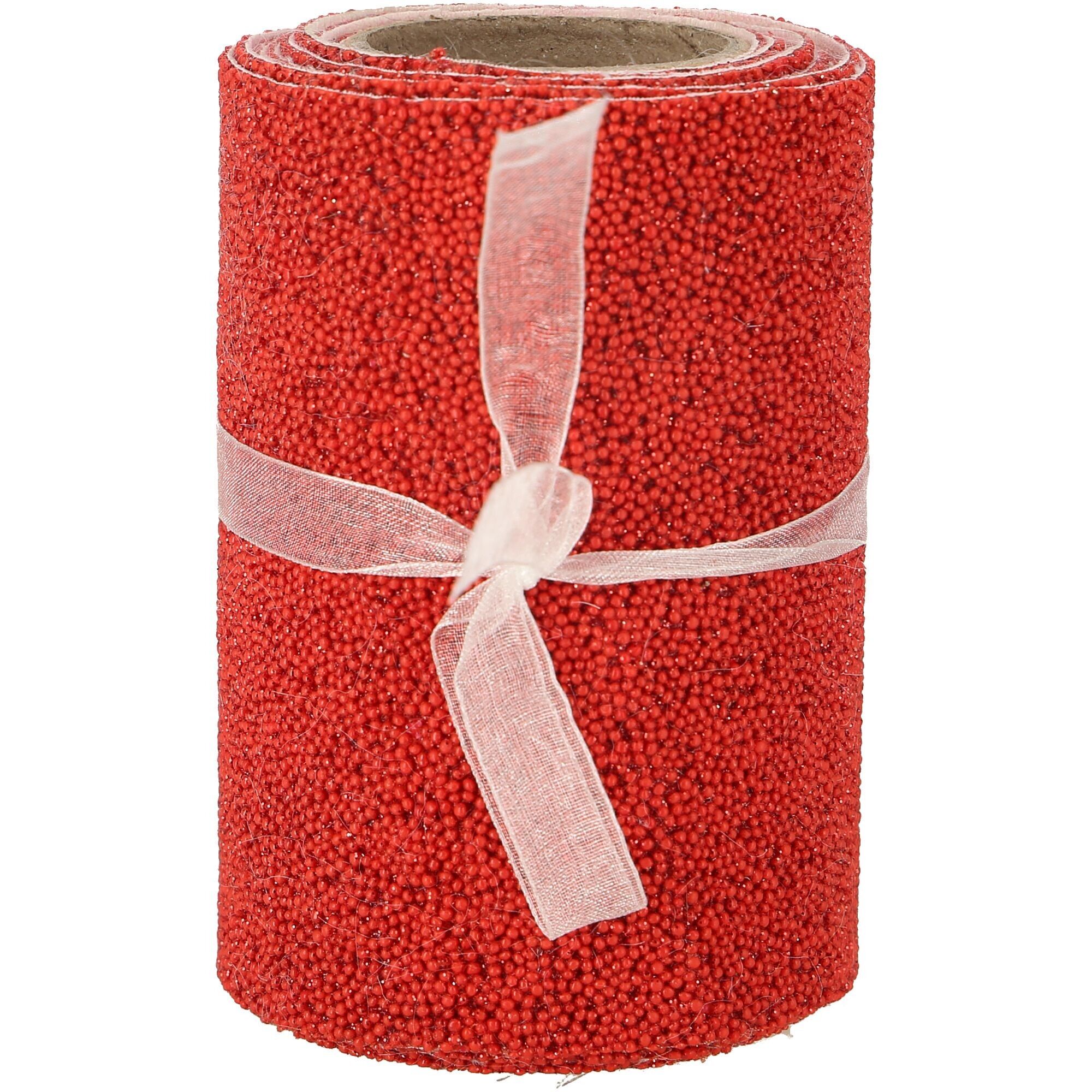 Nastro glitter Gloria, L140cm, L10cm, rosso