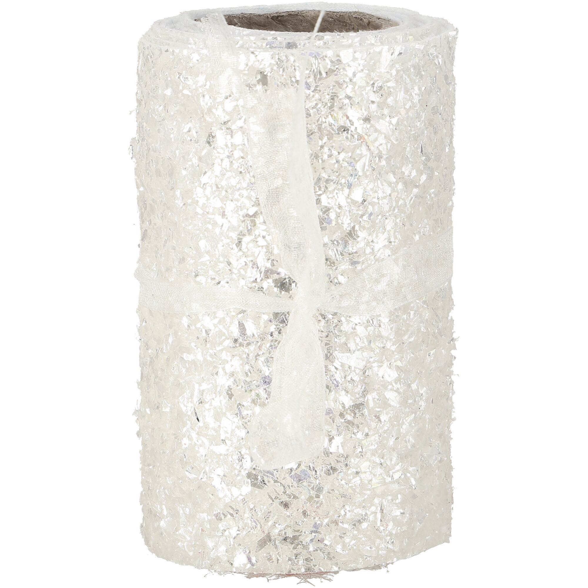 Nastro glitter Emi, L140cm, L10cm, bianco