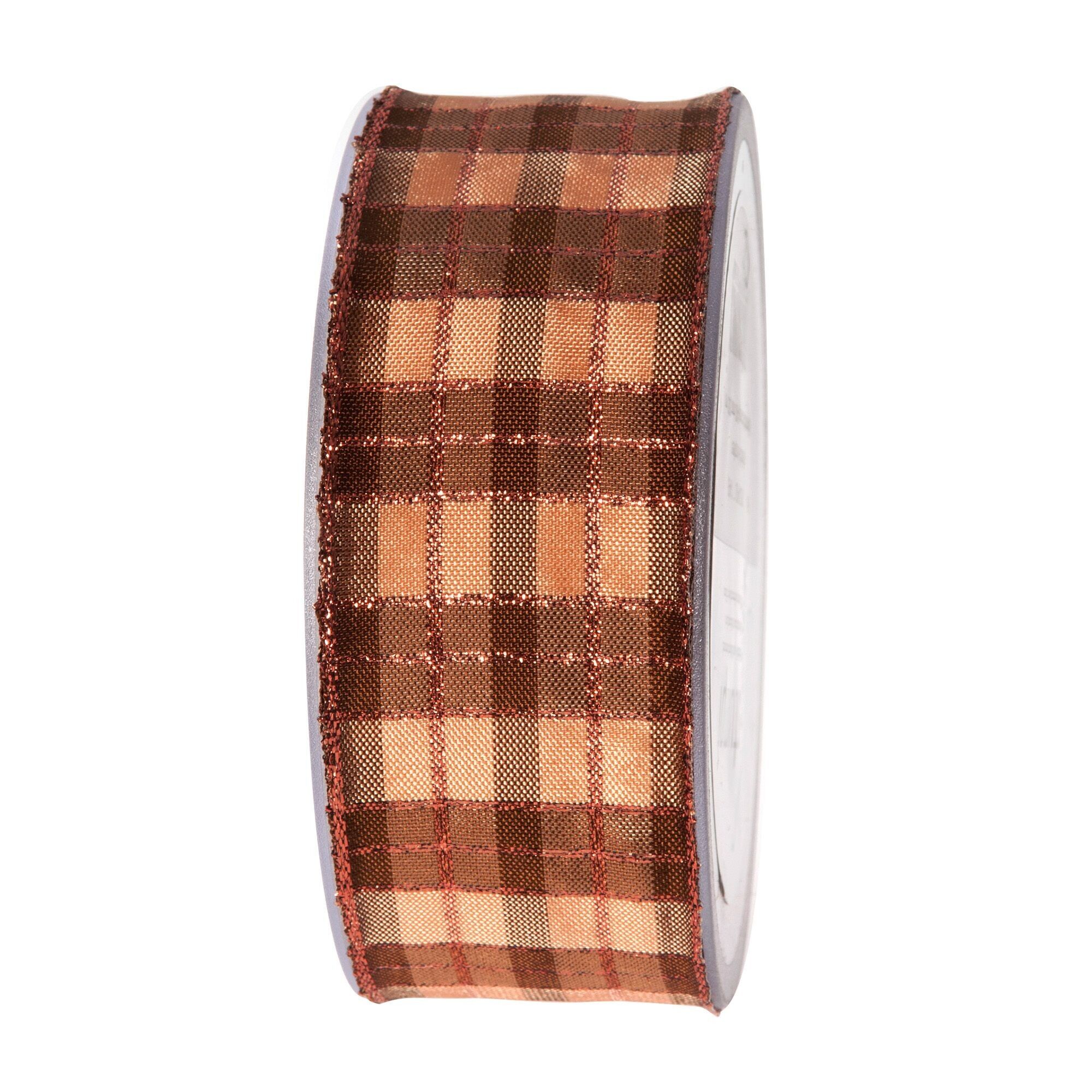 Weihnachtskaro, B40mm, L20m, cognac