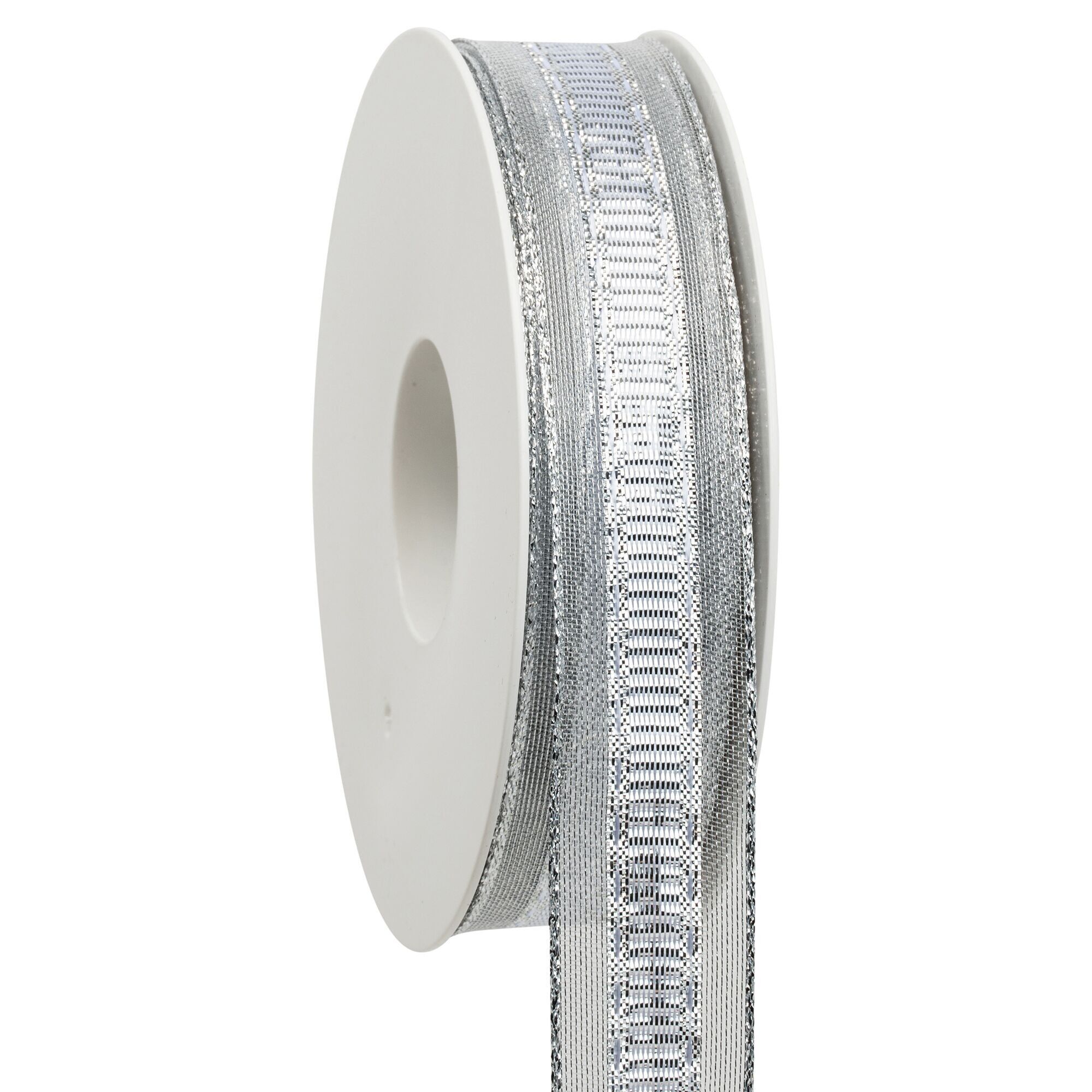 Band Glitzerfee, B25mm, L20m, silber