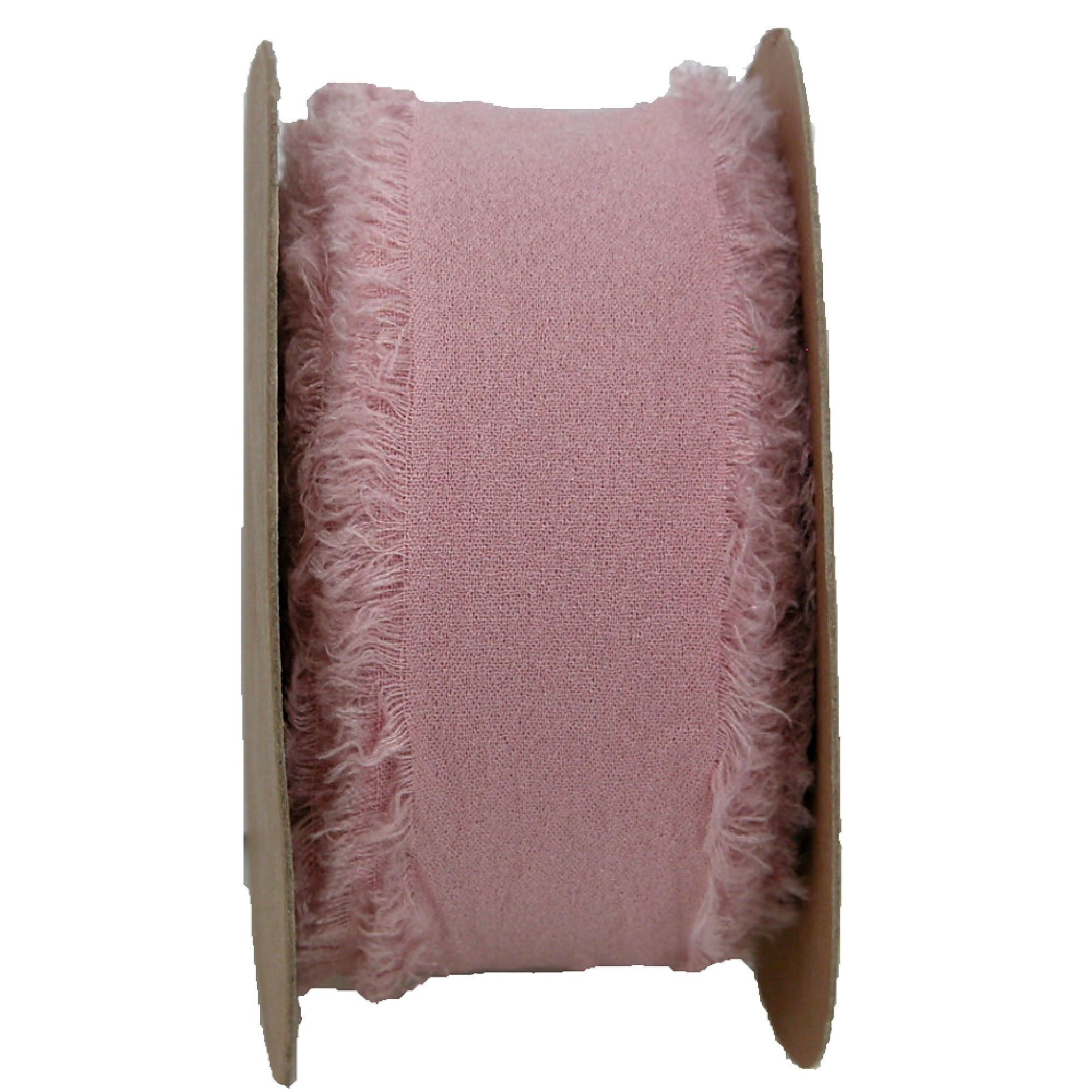 Nastro in chiffon, L40 mm, L15 m, rosa antico