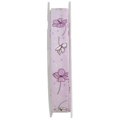 Ruban Vera W15mm, L20m, avec lisière, lilas
