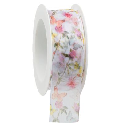 Farfalla in nastro L40mm, L18m, bianco