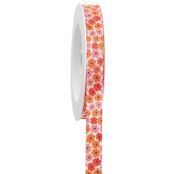 Cesto di fiori in nastro, larghezza 15 mm, lunghezza 18 m, arancione, rosa, mandarino