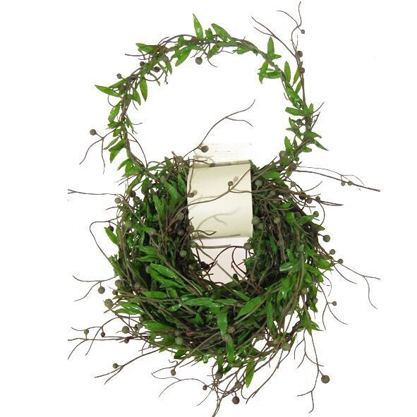 Ghirlanda di foglie di tè con radici, L540 cm, verde