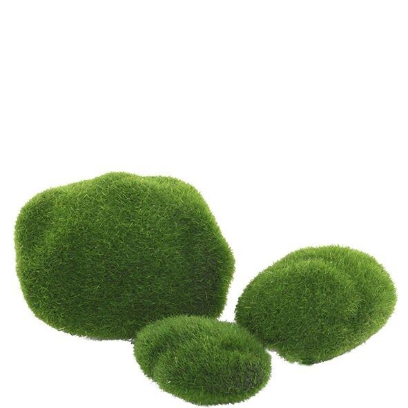 Surtido de piedras de musgo, 7-10cm, 12 unidades/bolsa, verde