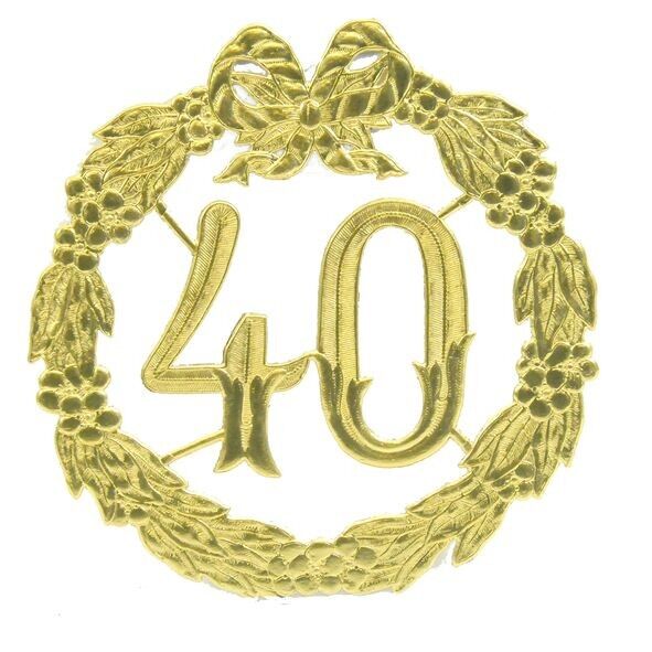 Anniversary number 40, without wire, D24cm, gold