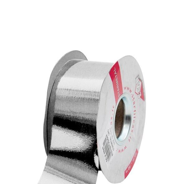 Nastro PP metallizzato, L50mm, L50m, argento