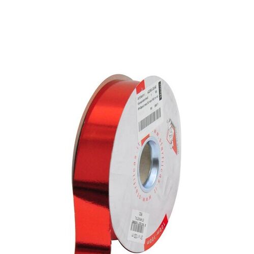 PP-Band metallic, 30mm breit, 100m lang, rot