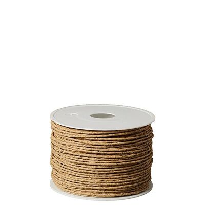 Cordoncino di carta con inserto in filo, D2mm, L100m, naturale