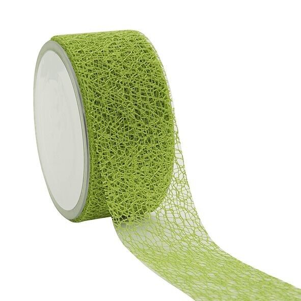 Nastro in rete, larghezza 50 mm, lunghezza 20 m, verde chiaro