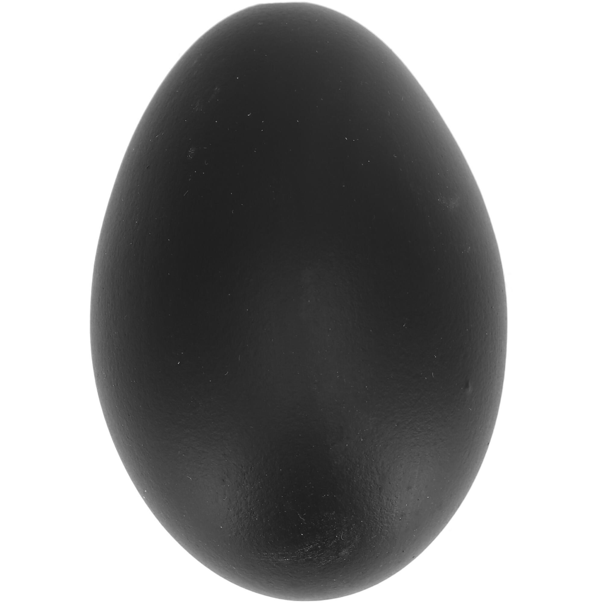 Uovo d'oca naturale opaco, H8 cm, nero