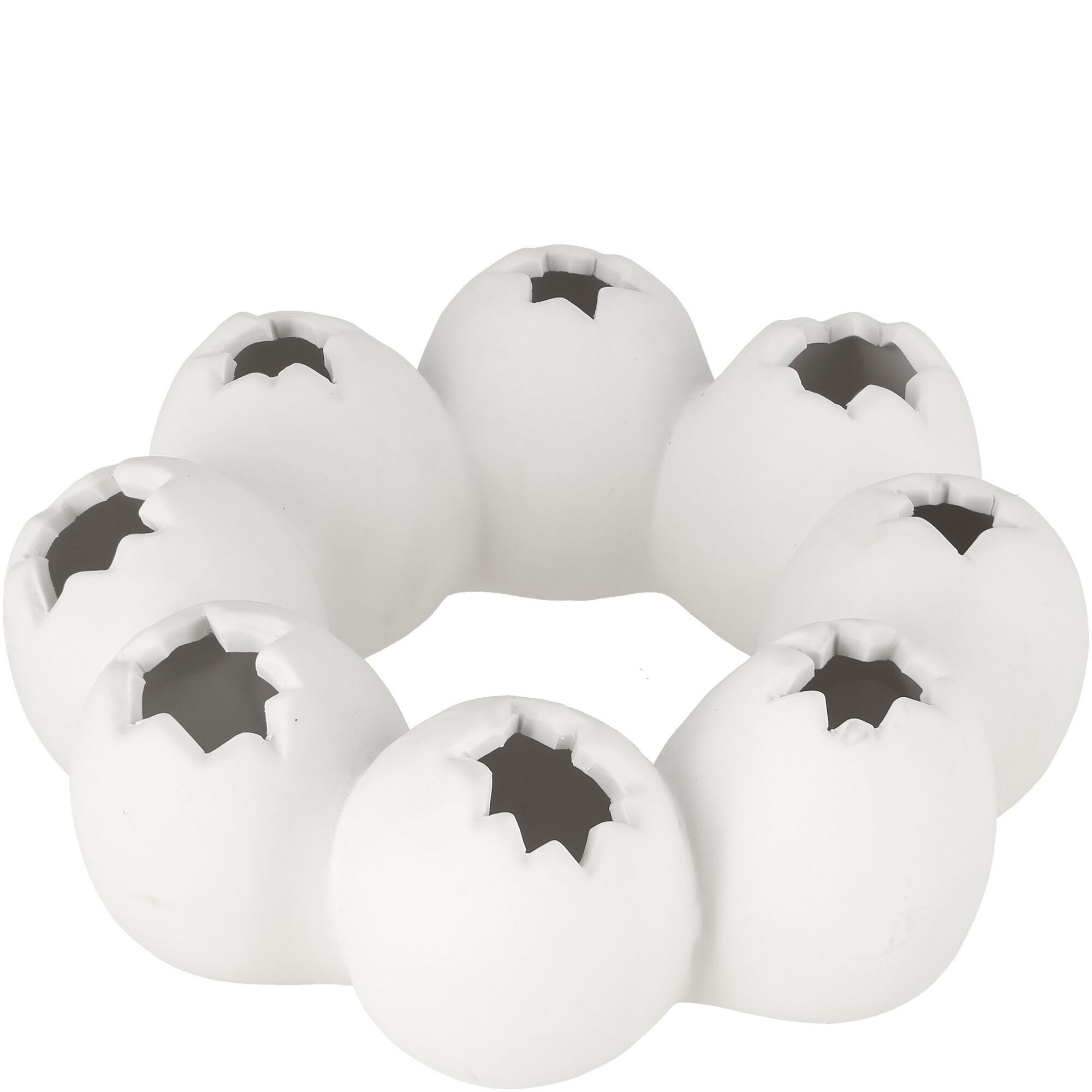 Uova in ceramica Fabi, D20cm, H13cm, bianche