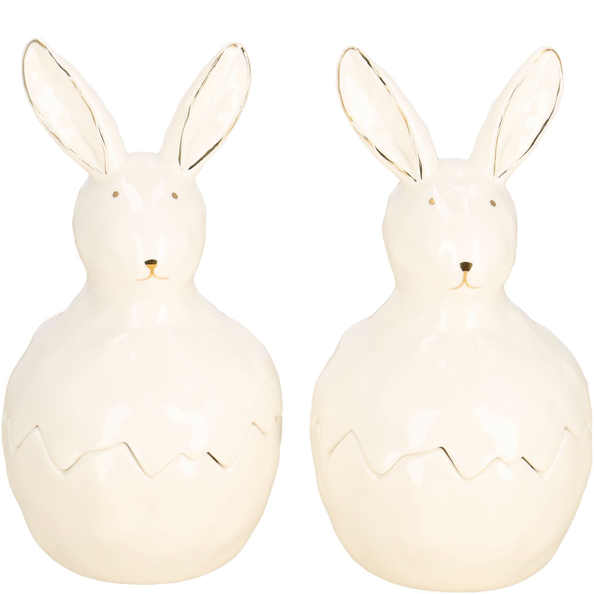 Scatola in ceramica Fina, D8,5 cm, H16 cm, bianca