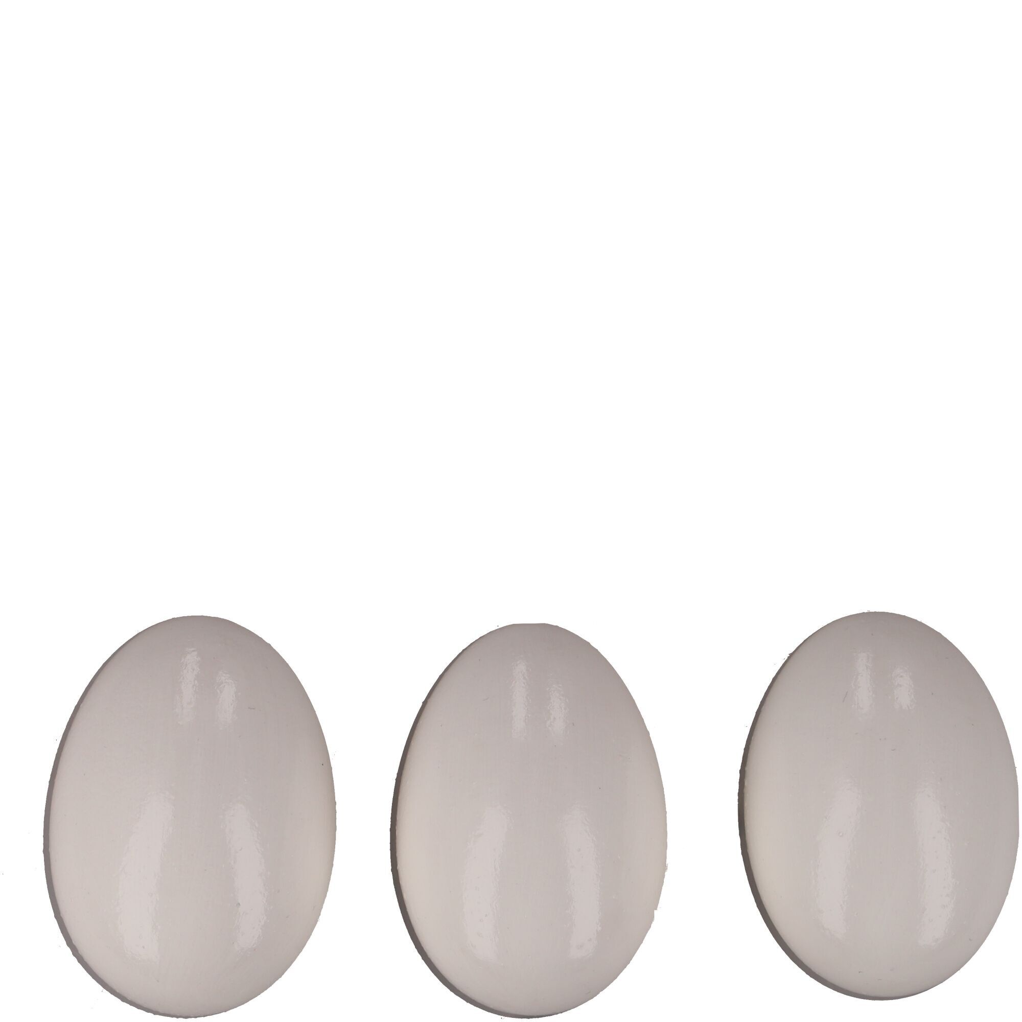 Uovo di gallina laccato naturale, H6cm, bianco lucido