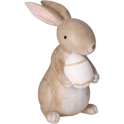 Coniglio in polietilene Dimas, L9cm, L12cm, A16,5cm, naturale