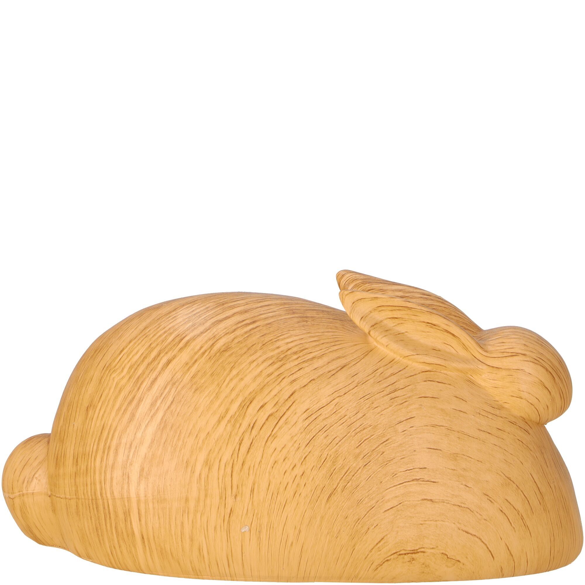 Poly rabbit Gael lying, L14cm, W6.5cm, H8cm, brown
