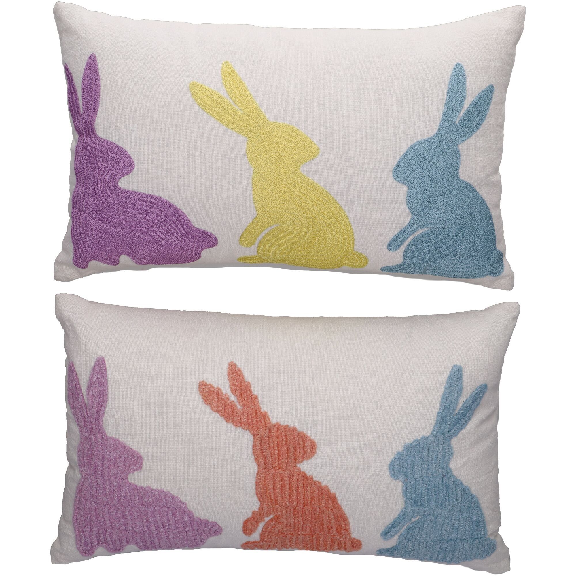 Cuscino Buny, 2 colori, L30cm, L50cm, lilla/giallo/blu, lilla/arancione/blu