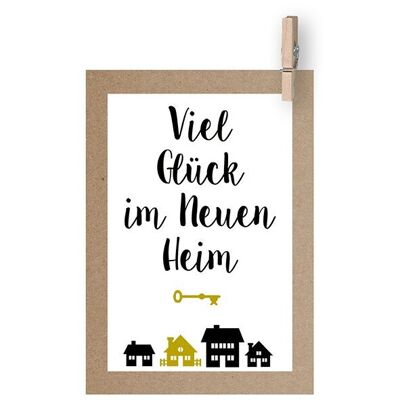 Carte citations format 52x74mm, clip & violoncelle, 12 pièces, New Home