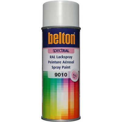 Pintura en aerosol Belton, 400 ml, blanco RAL 9010