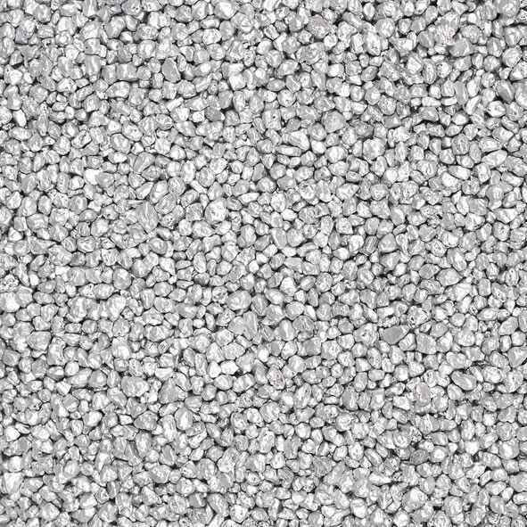 Ghiaia decorativa grossolana, 2 kg 2-3 mm per sacchetto, argento