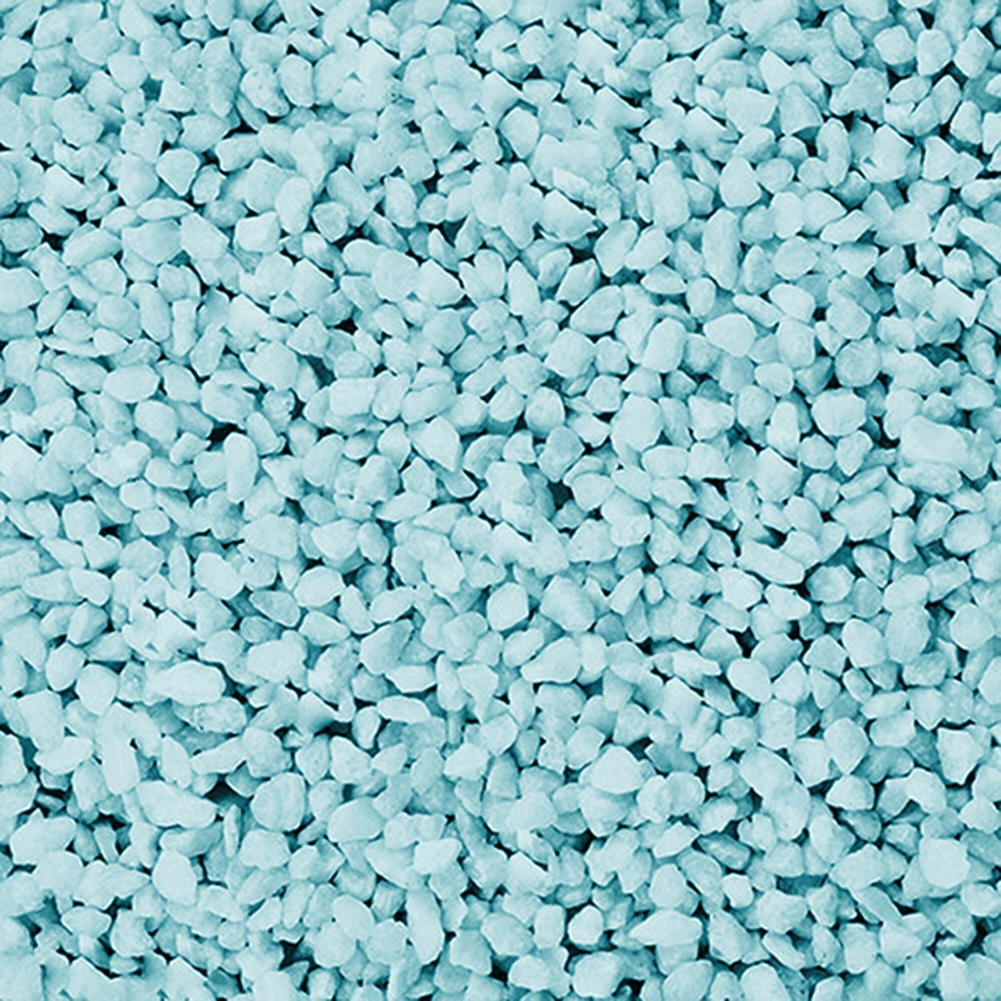 Ghiaia decorativa grossa, ca. 2-3mm, 5,5 l per secchio, azzurro