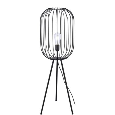Metal lamp Lepe, D30cm, H100cm, black