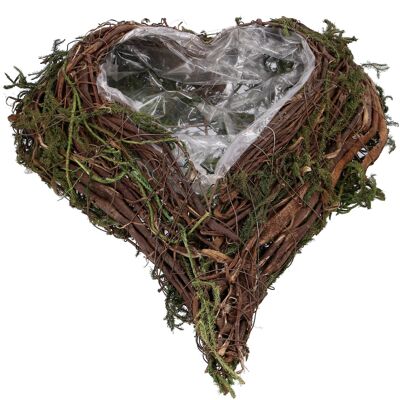 Corazón natural Abelia, L45cm, W35cm, H7cm, verde