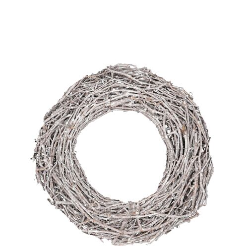 Natur Kranz Grape, D50cm, frost-weiß