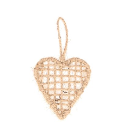 Corazón natural Kiana, ancho 10,5 cm, alto 12 cm, natural