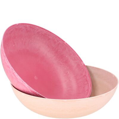 Style bol en plastique, 2 coloris, D30, H9cm, rose, rose clair