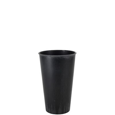 Estilo jarrón de plástico, D15cm, H24cm, gris