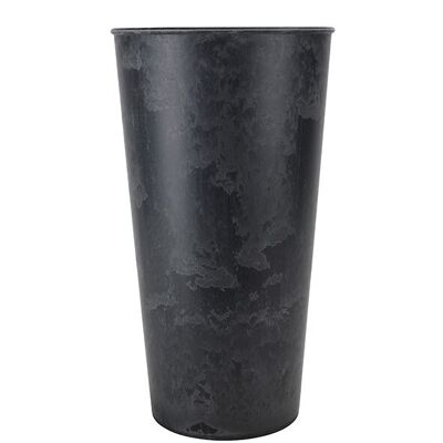 Estilo jarrón de plástico, D22cm, H40cm, gris