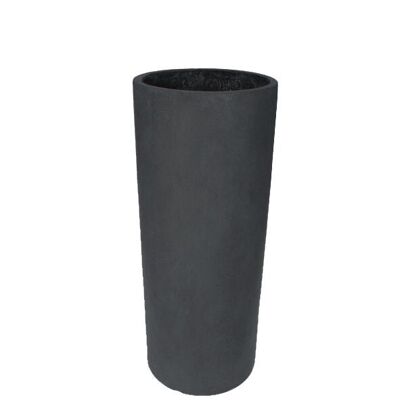 Vaso Victoria in fibreclay rotondo, D22cm, H55cm, antracite