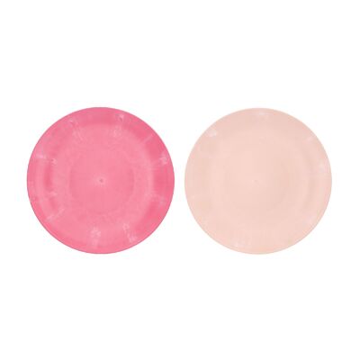 Estilo plato de plástico, 2 colores, D40cm, rosa, rosa claro