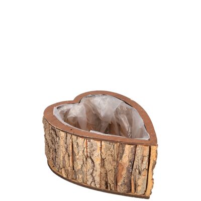Corazón natural Benny, largo 21 cm, ancho 15,5 cm, alto 9,5 cm, natural