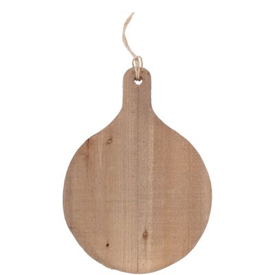 Planche de bois Beo ronde, L34,5cm, L24,5cm, H2cm, naturel