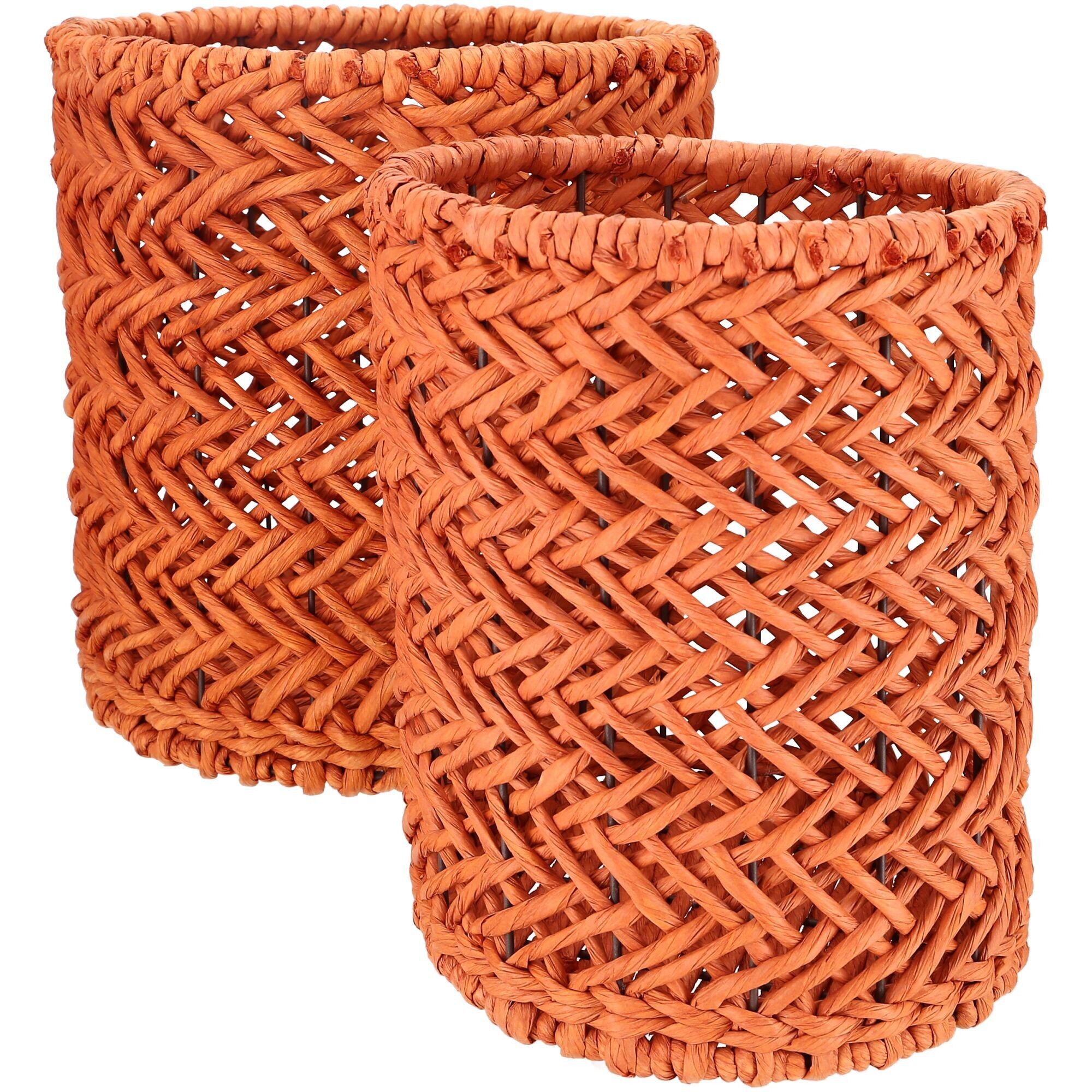 Vaso naturale Vivi, set da 2, D29/23 cm, mandarino