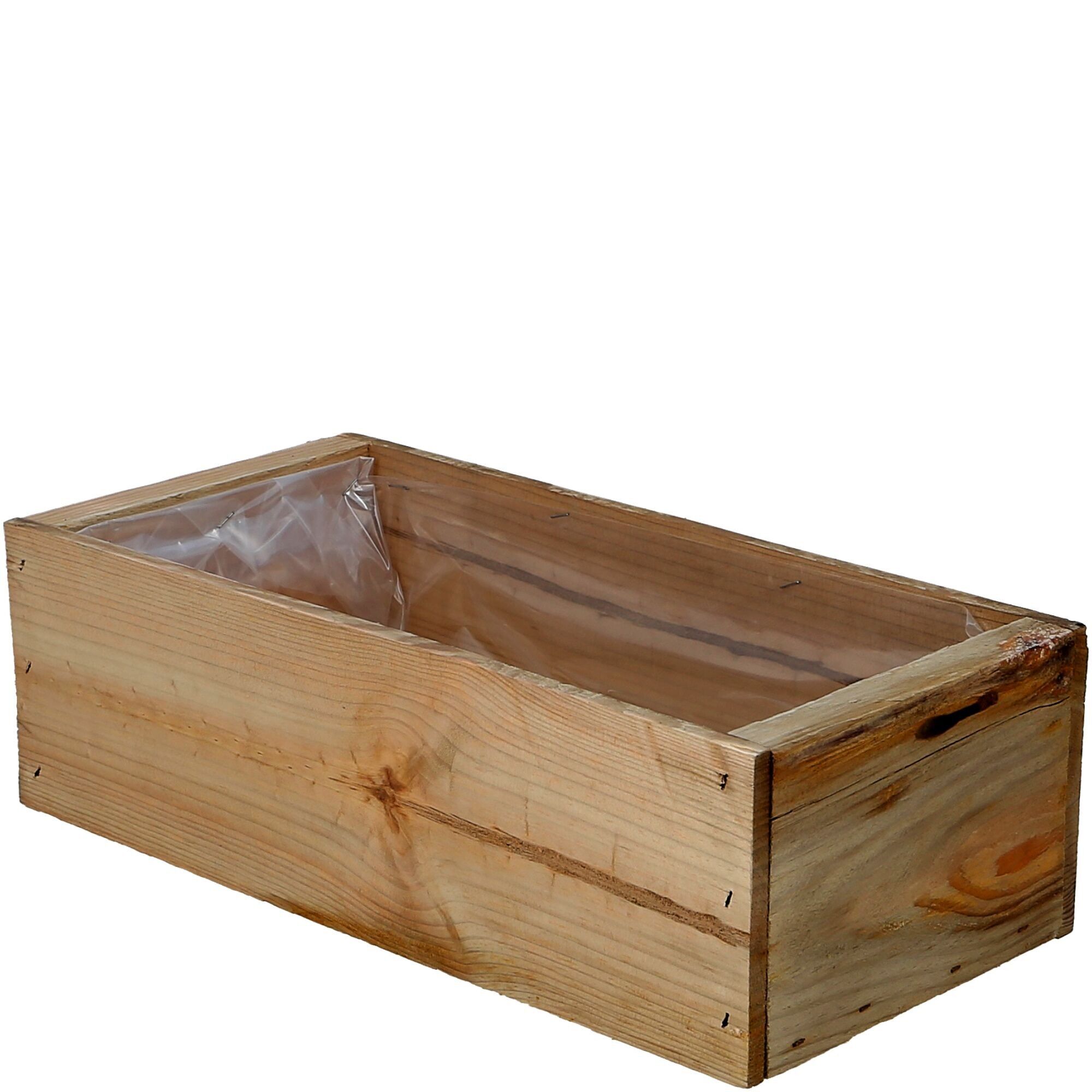 Scatola di legno Manio, L40cm, L18cm, H12,5cm, con pellicola, naturale