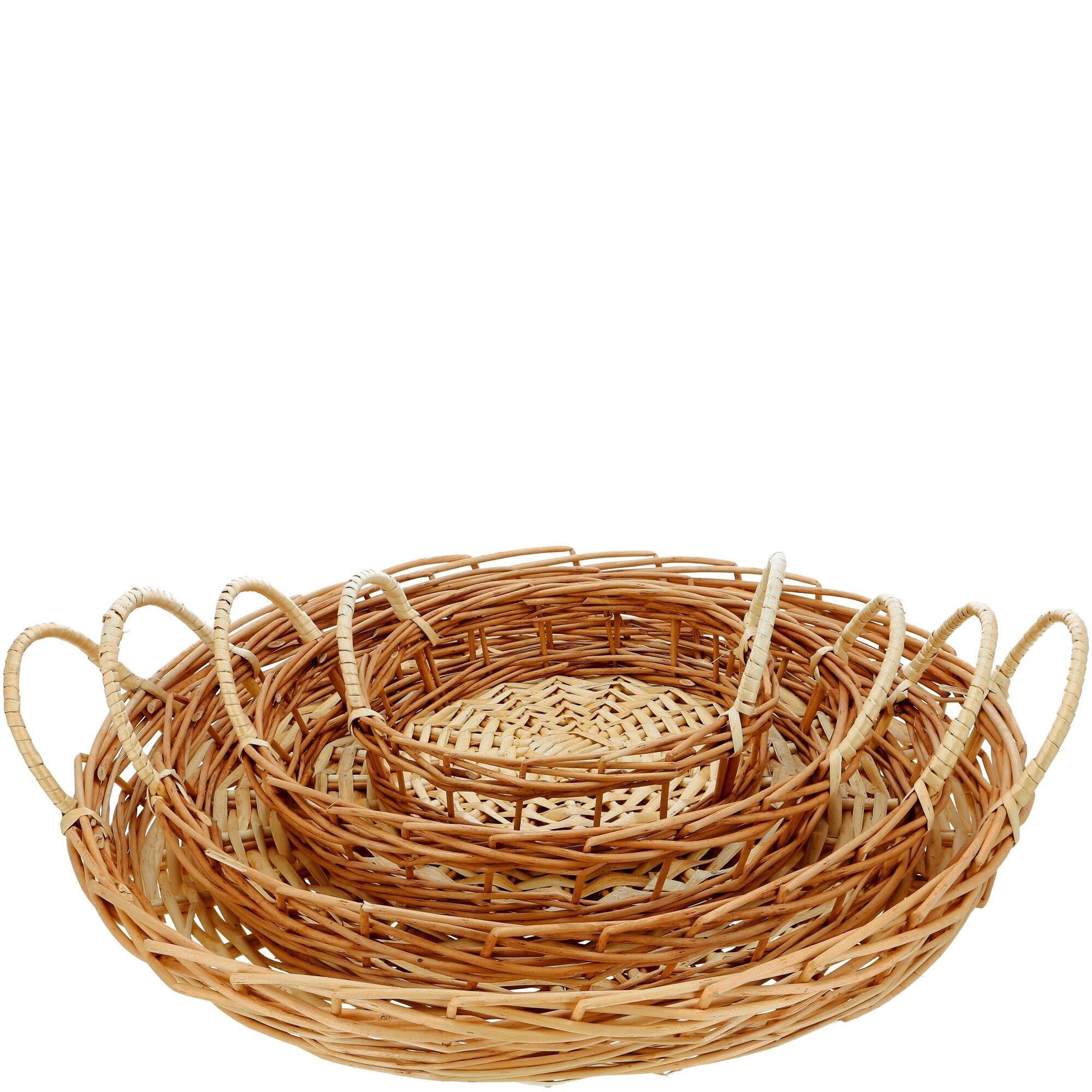 Piatti naturali Onda set da 4, D55/45/35/25 cm, naturali