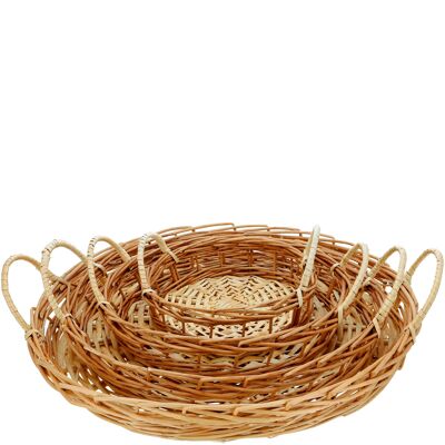 Piatti naturali Onda set da 4, D55/45/35/25 cm, naturali