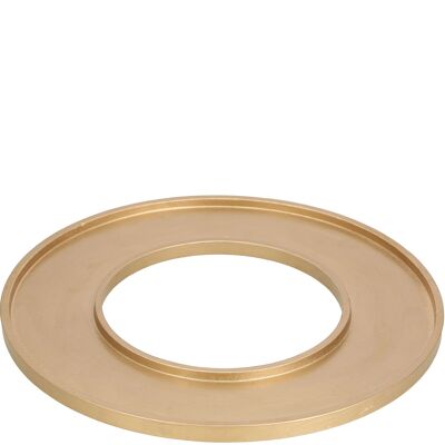 Corona de madera Olia, D44cm, oro