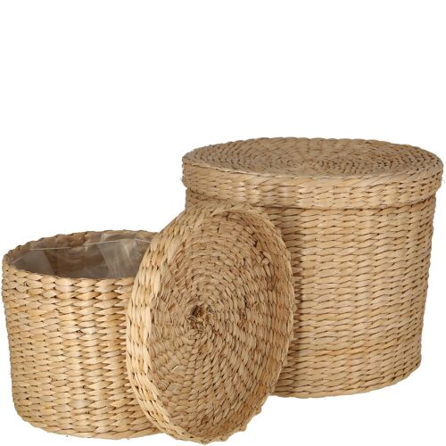 Natur Korb Nancy, 2er-Set, D28/22cm, natur