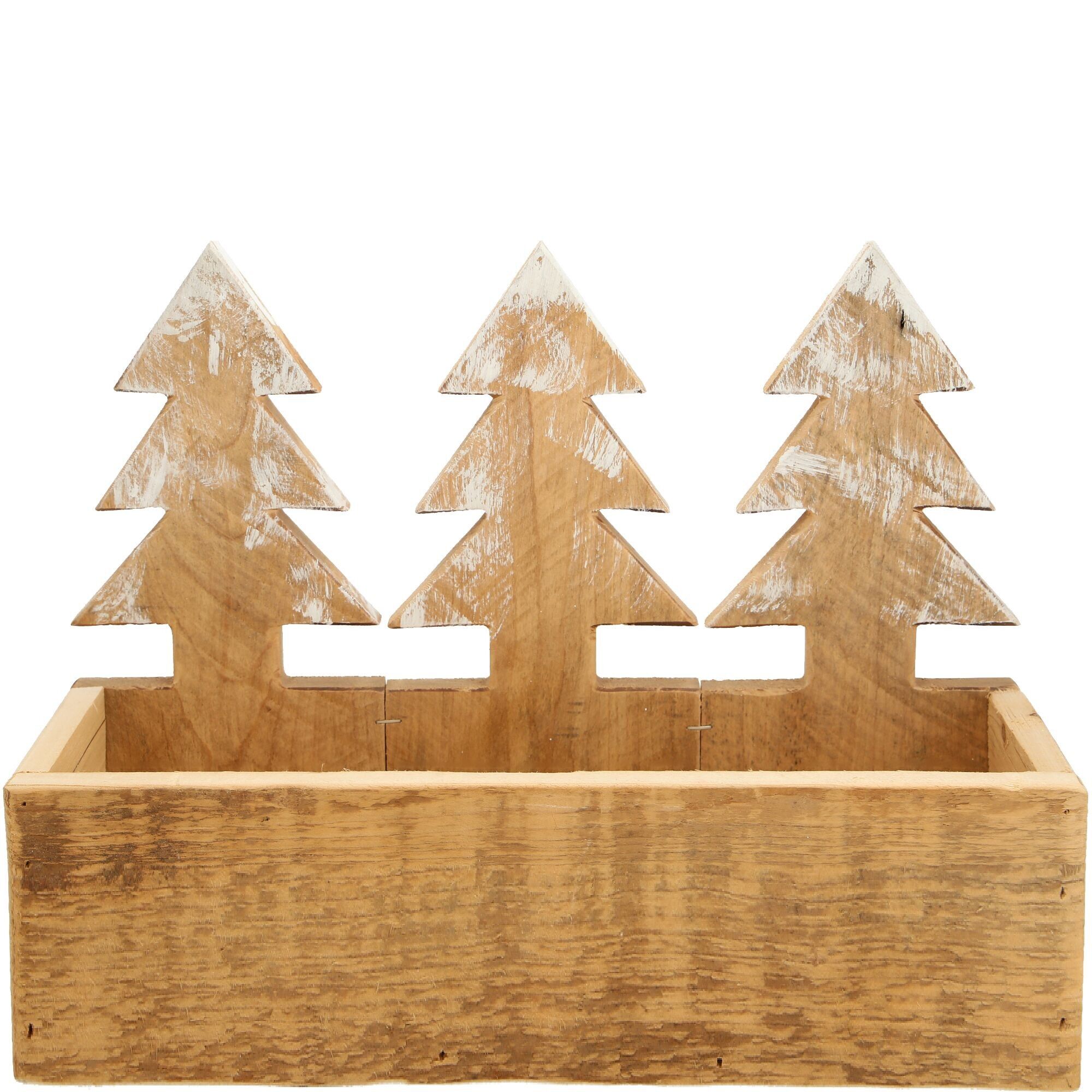 Wooden Jardiniere Fini, x3, L39cm, W12cm, H27,5cm, natural for 3x TO9,5